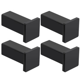 SAYAYO Modern Black Coat Hooks for Wall, Robe Hooks Towel Holder for Bathrooms, Heavy Duty Wall Hooks for Hanging SUS 304 Stainless Steel, 4 Packs