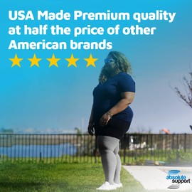 ABSOLUTE SUPPORT Extra Wide Open Toe Graduated Support Compression Pantyhose for Women 20-30mmHg | For Circulation, Post Surgery Recovery, Lymphedema and Swelling - Gray, 2X-Large, A214GR5