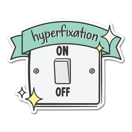 2 x 10cm Hyper Fixation Vinyl Stickers - Switch Neurodiversity Autism Awareness Invisible Hidden Disability Disability Decal Sticker #82453