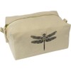 'Abstract Dragonfly' Canvas Wash Bag/Makeup Case (CS00037489)