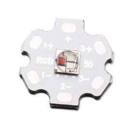 LEDGUHON 5Pcs 9W RGB 5050 SMD High Power LED Chip with Aluminum Plate 20mm Star PCB Base Heat Sink for DIY Lighting Fixtures(700mA,Red 2.2-2.6V,Green/Blue 3.2-3.6V,120deg)