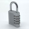 Large Silver 4-Digit Dial Combination Padlock Dial Combination Lock 2ea