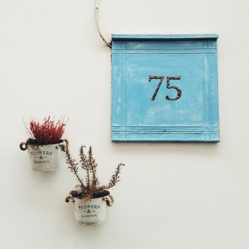 Cast Iron House Numbers-5 Inch Rustic Address Number- Solid &