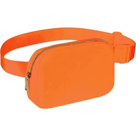 Crossbody Bag for Women with Adjustable Strap，Belt Bag for Woman Fanny Pack Lulu Dupes, Waterproof Cross Body Bag for Workout Hiking Running Travel (Orange)