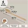 Unbranded 4 Back Body Shower Bath Brush Soft Natural Bristles