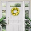 Puleo International 30" Artificial Tulip Floral Spring Door Wreath, Green/Yellow