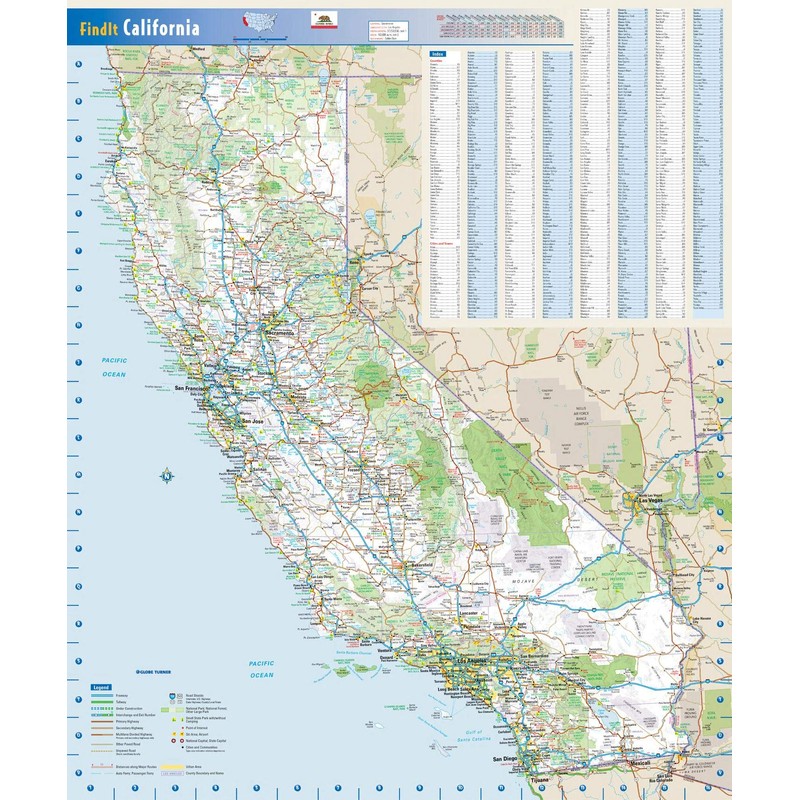 California State Wall Map - 19.75" x 23.75" Paper