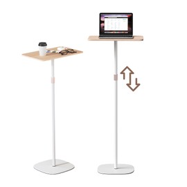 tonchean Portable Standing Desk, Adjustable Height 18’‘-47’’ Mini Floor Desk, Small Laptop Stand for Home Office, Easy to Assemble, Compact Design