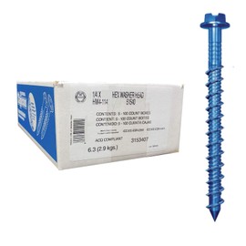 ITW RED HEAD 1/4 inch x 3-1/4 inch Tapcon,HW4-314 Hex Head Concrete Screw for Anchoring to Masonry,Block or Brick (500 per Case)