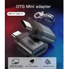 Yesido USB to Type-C OTG Mini Adapter with Lanyard, Aluminium