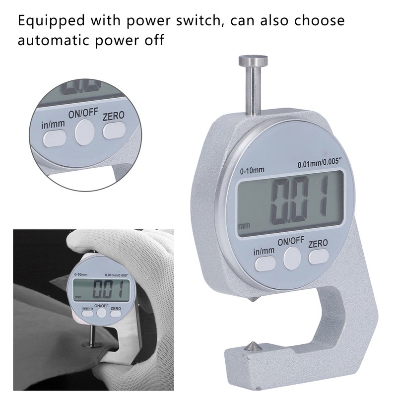 Digital Thickness Gauge 0‑10mm Range Mini Electronic Caliper Thickness Meter