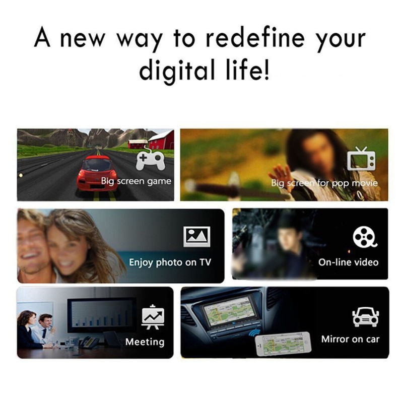 WiFi Display Adapter Dongle 4K HD Support 2.4 5GHz Wireless