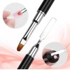 Layana Pincel Para Uñas Polygel/acrigel Doble Con Espátula 3 Pzas