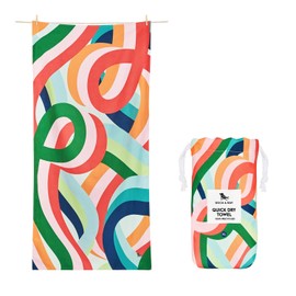 Dock & Bay Beach Towel - Quick Dry, Sand Free - Compact, Lightweight - 100% Recycled - Includes Bag - Fruit Loops, Extra Large (200x90cm, 78x35)