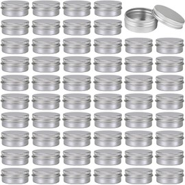 Lip Balm Containers – 20-Pack 15ml Silver Aluminum Tins with Screw Lids + Leak-Proof Foam Liners + 1 Scraper + 20 Labels – Lightweight, Reusable & Multipurpose for DIY Storage