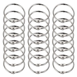 Book Rings, Pack of 50 Metal Rings Loose Leaf Book Rings Binder Key Ring Loose Leaf Connector Rings Shower Curtain Rings Key Rings 40 mm Ring Binding