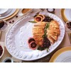 FAMILY SIZE Thanksgiving Turkey Platter, 18 Inch Stoneware, Finish with