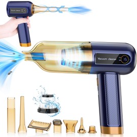 Car Vacuum Cleaner, 15000PA Mini Portable Handheld Car Vacuum Rechargeable Dust Buster, Wireless Air Blower, LED Display Powerful Cordless Vacuum Cleaner for Home Pet Hair Office