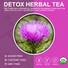 Organic Milk Thistle Tea Bags, Liver Support Herbal Tea, Caffeine