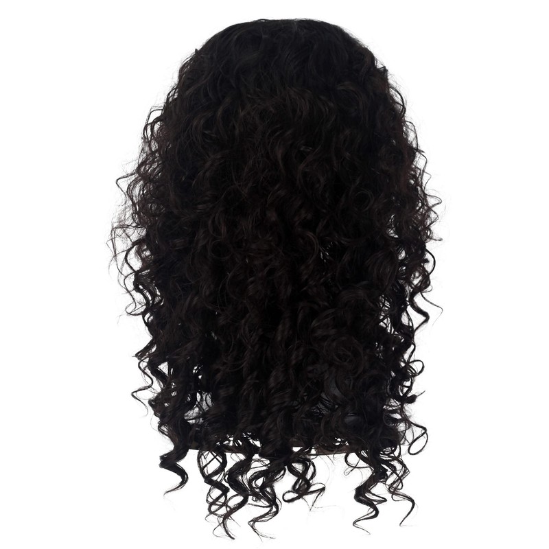 Koonfan Maui Wig Men Long Brown Curly Hair Pirate Cosplay