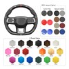 MEWANT Steering Wheel Cover for Ford Mustang 2024 Hand-Stitched Leather