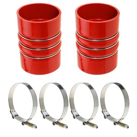 Silicone Charge Air Cooler Hump Hose Boot Set 4" X 6" 4 inch with T Bolt Clamp Red