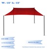 E&K Sunrise 12' x 12' Waterproof Sun Shade Sail-Red Rectangle