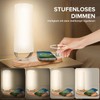 VOSFEEL Bedside Lamp with Charging Function, Stepless Dimming LED Night