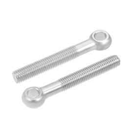 sourcing map M12 x 90mm 304 Stainless Steel Machine Shoulder Lift Eye Bolt Rigging 4pcs