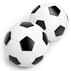 Innotoys Size 3 Soccer Balls Boys Girls with Pump, Soccer Balls Classic for Kids Children Toddlers 2 3 4 5 6 7 8 Years Old, Indoor Outdoor Sports Toys Play Balls Gift (White and Black 2 Pcs)