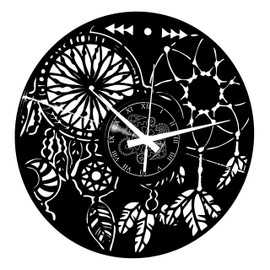 Instant Karma Clocks Dream Catcher Ethnic Bedroom Vinyl Wall Clock