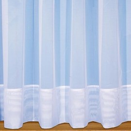 John Aird Sarah - Plain White Net Curtain With 7" Envelope Hem Base - Sold In Set Sizes (2 Metres Width, Drop: 48" (122cm))