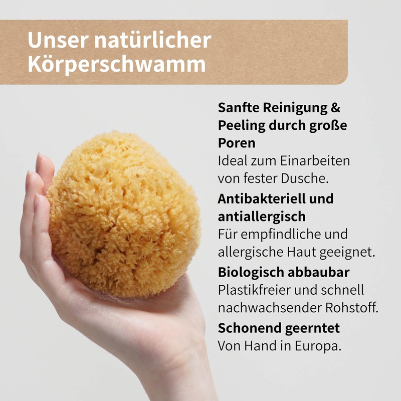 4025 Niyok® Natural Sponge • Soft Natural Bath Sponge •