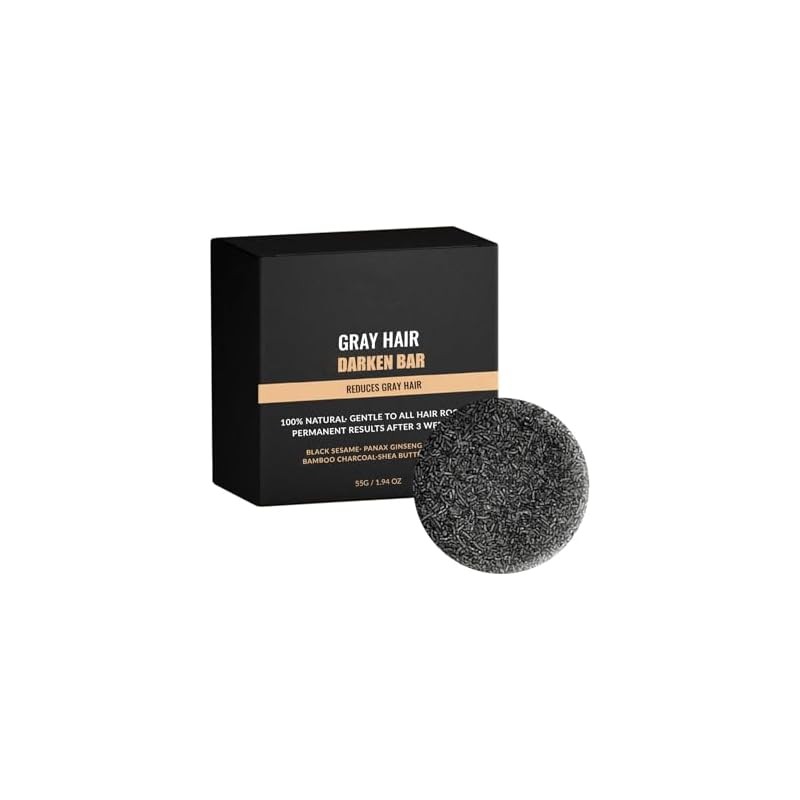 Bluemega Jabón Negro Para Cabello- Cuidado Capilar, Reduce las canas