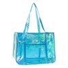 Holographic Clear Beach Bag with Zipper -13.78 x 10.6 x