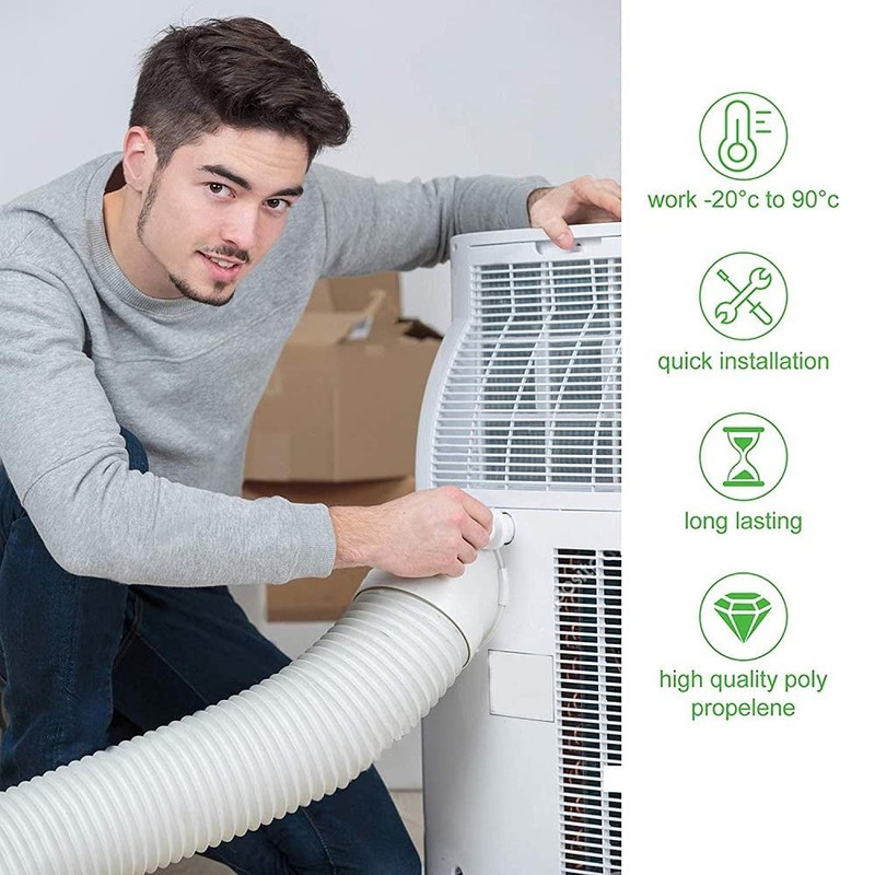 Portable Air Conditioner Exhaust Hose, 5.9" Dia Portable AC Vent