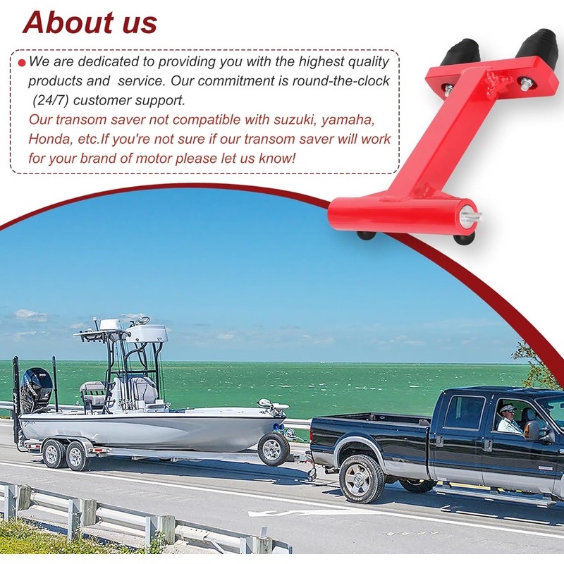 240110 4-Stroke Motor Trailering Support, Outboard Transom Saver，Outboard Motor Trailer