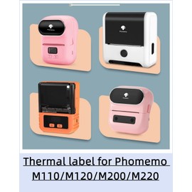 Phomemo Circle Label for M110/M120/M200/M220 Label Maker, 1.96" x 1.96"（50x50 mm） Round Thermal Label for Barcode Label,Phomemo M110 Labels for DIY Logo Design, Black on Yellow，1Roll
