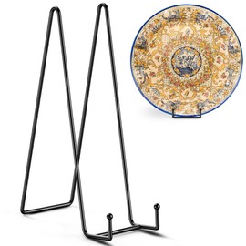TR-LIFE 14 Inch Heavy Duty Plate Stand (4 Pack) - Metal Display Easel for Large Plates, Platters, Picture Frames, Signs, and Posters