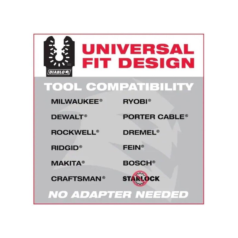 Diablo AMPED Demo Demon Universal Fit Carbide Oscillating Blade for