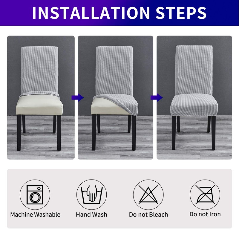 Howhic Stretch Chair Covers for Dining Room Set of 2,
