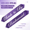 ORYOUGO Purple Bachelorette Party Bride to Be Satin Sash Bridal