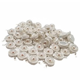 50pcs High Power LED Chip 3W Deep Red Plant Grow Light (660nm-665nm to 700mA Shipping DC 2V-2.4V Piece 3W) SMD COB Emitter Diodes Components Bead for DIY Hydroponic Flower Growing Lamps