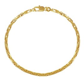 LES POULETTES BIJOUX - Gold Plated Bracelet Rice Grain Mesh