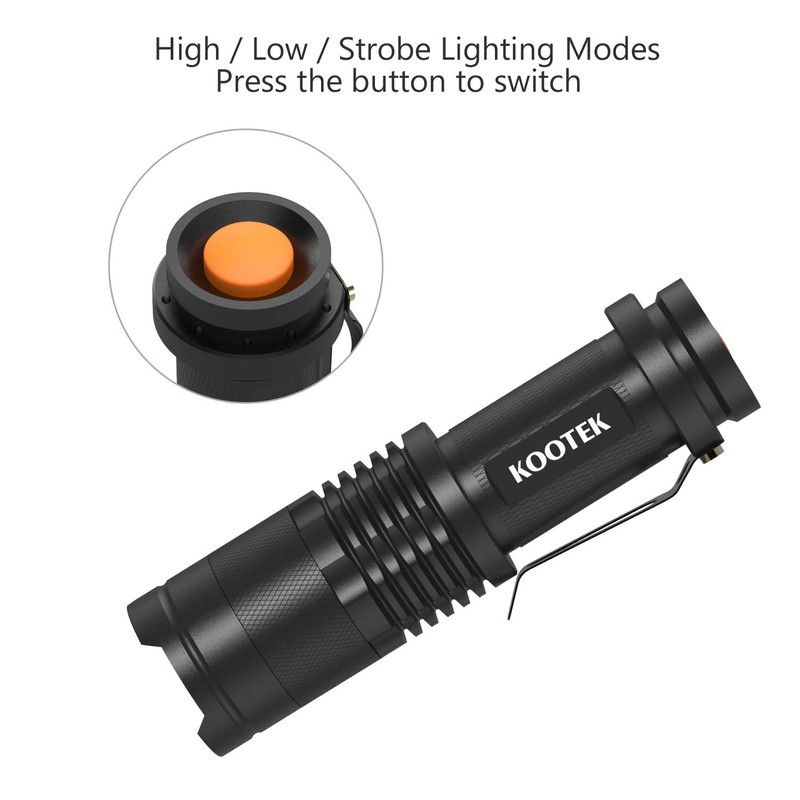 Kootek Mini LED Flashlights Pocket Pen Flashlight 5 Pack Ultra