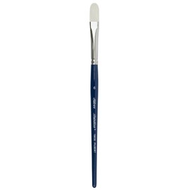 Silver Brush Limited 1903S-8 Bristlon Filbert Paintbrush for Oil, Acrylic, and Heavy Body Paints, Size 8, Short Handle
