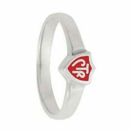 One Moment In Time J58R Size 7 Sterling Silver Retro Red Ring Mormon LDS CTR