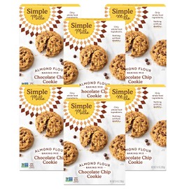 Simple Mills Almond Flour Baking Mix, Gluten Free Chocolate Chip Cookie Dough Mix, Made with whole foods, 6 Count (Packaging May Vary)