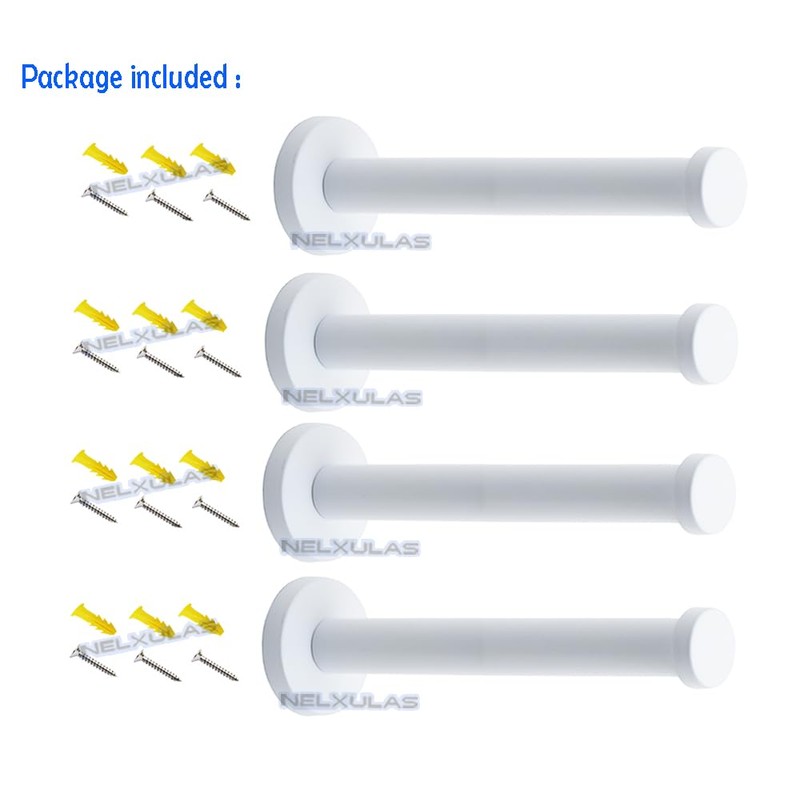 NELXULAS Classic White Stainless Steel Single Super Heavy Duty Wall