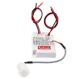 Kopinma Mini PIR Sensor Indoor, 12V 24V PIR Motion Sensor Switch IR Infrared Human Induction Time Delay Relay Switch Corridor LED Light Switch